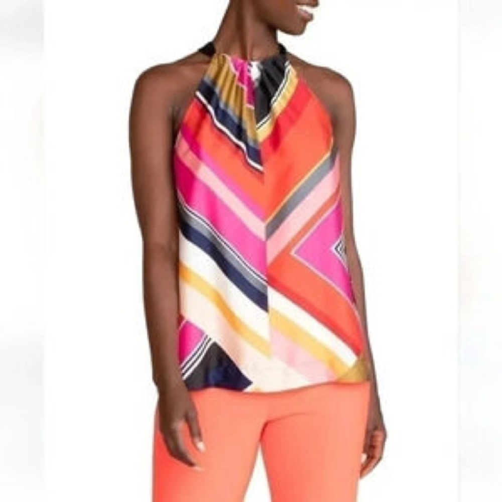 Trina Turk silk halter tank top size XS